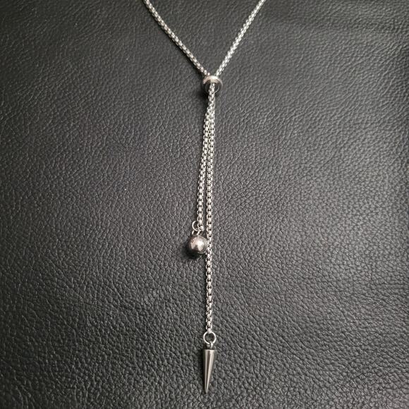 Spiked Y shaped lariat necklace - Picture 1 of 2